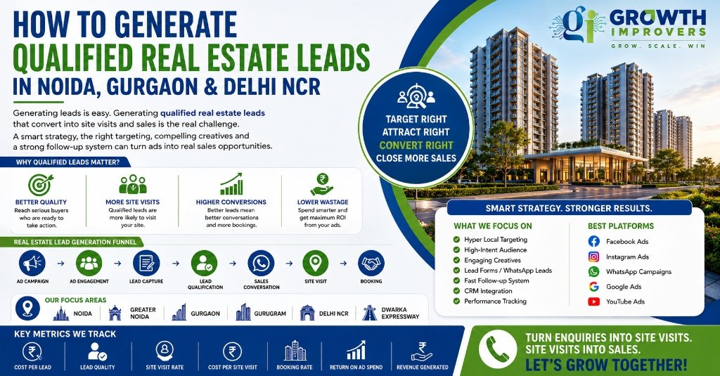 How to Generate Qualified Real Estate Leads in Noida, Gurgaon & Delhi NCR