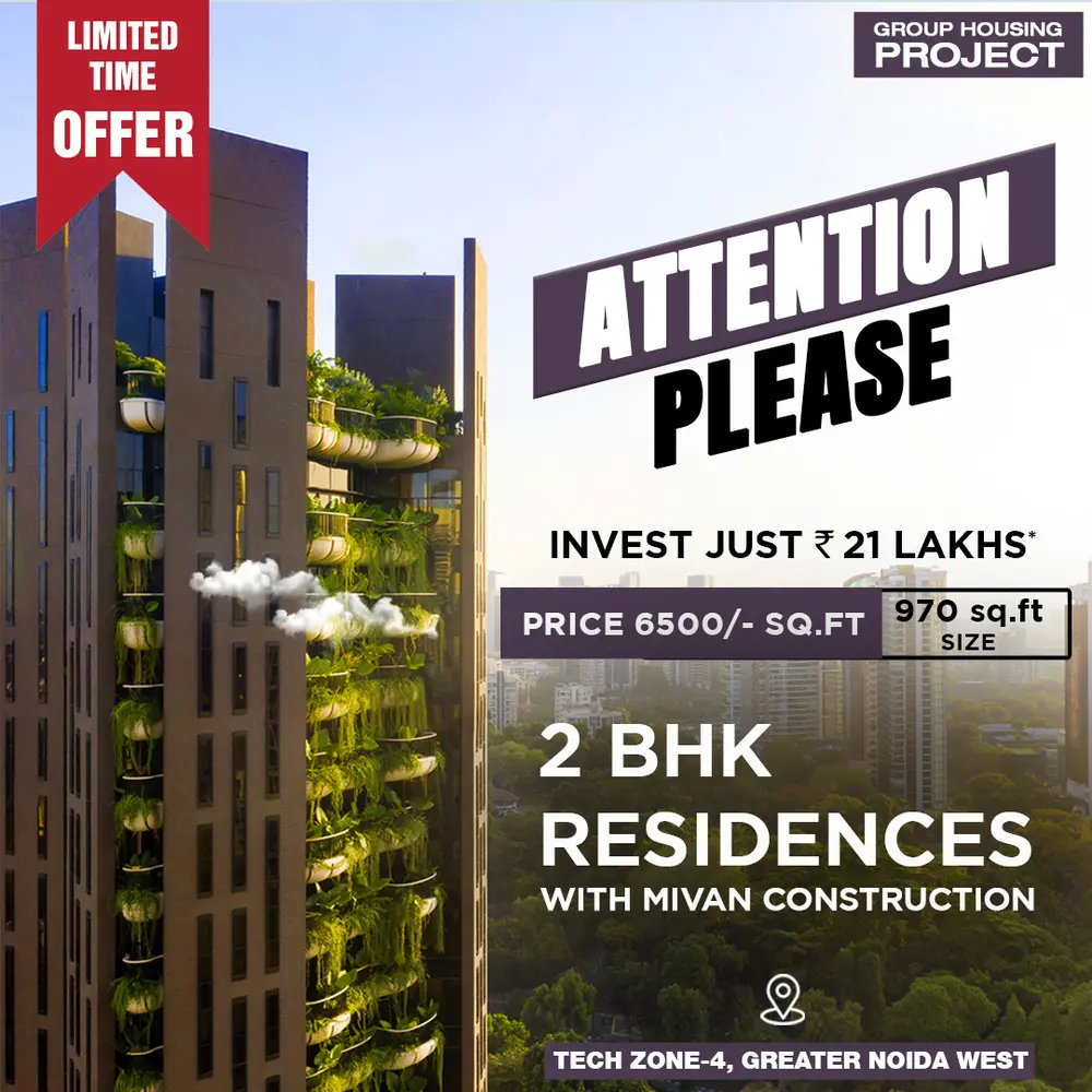 Mivan Tech Zone Housing by NCR Developer - Group Housing (2 BHK)