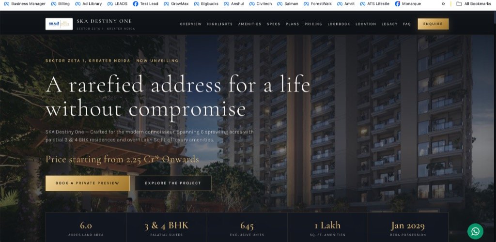 SKA Destiny One — Luxury Group Housing Greater Noida West